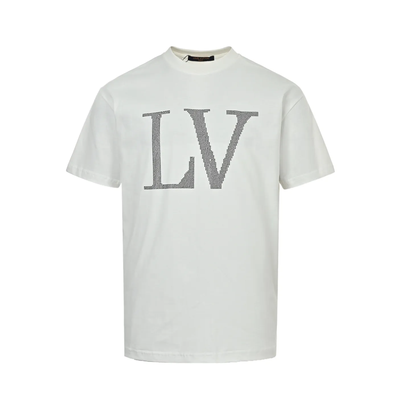 Louis Vuitton/Louis Vuitton 26ss hot diamond large letters logo short sleeves